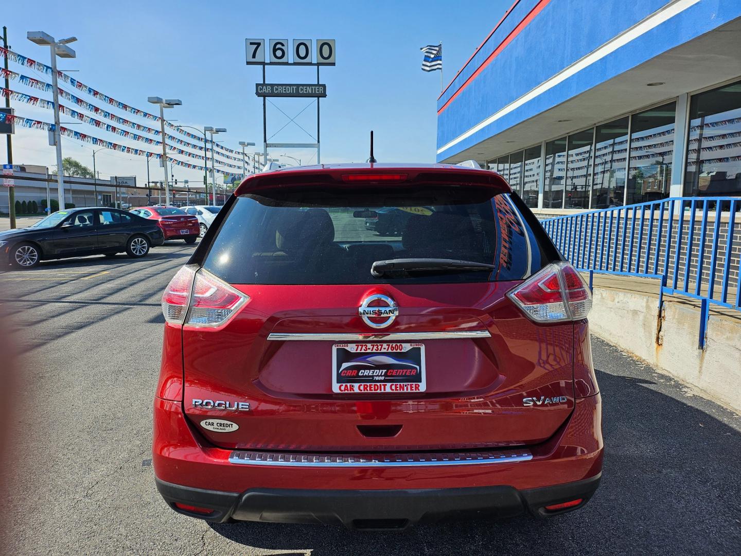 2016 RED Nissan Rogue SV AWD (KNMAT2MV2GP) with an 2.5L L4 DOHC 16V engine, CVT transmission, located at 7600 S Western Ave., Chicago, IL, 60620, (773) 918-3980, 0.000000, 0.000000 - Photo#3